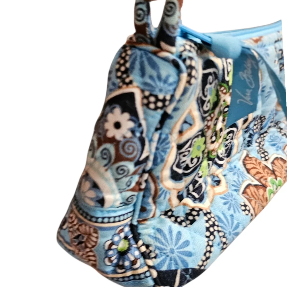 Vera Bradely Floral Bali Blue Crossbody Bag - Picture 4 of 9